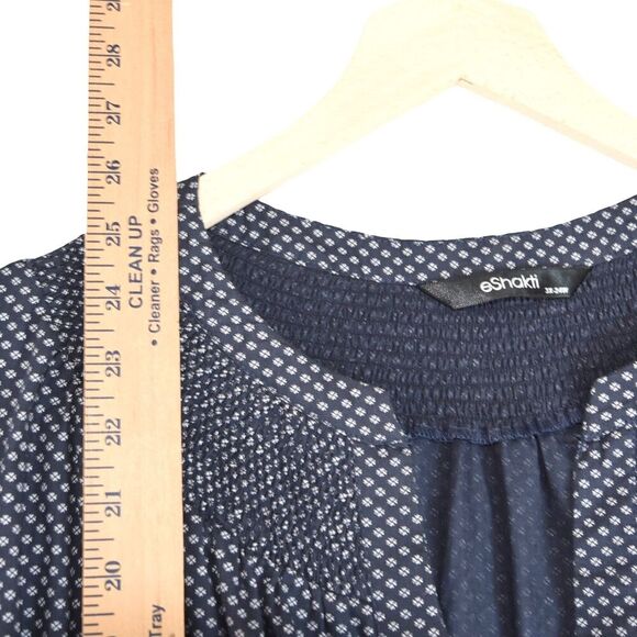 eShakti Top Plus Size 2X Custom Blouse Short Sleeve Stretchy Purple - Picture 6 of 6